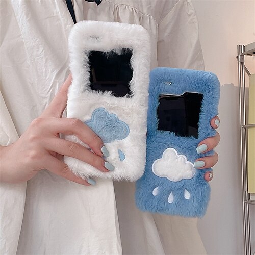 

telefone Capinha Para Samsung Galaxy Z Flip 5 Z Flip 4 Z Flip 3 Capa traseira Reviva o estresse Antichoque Felpudo Felpudo PC