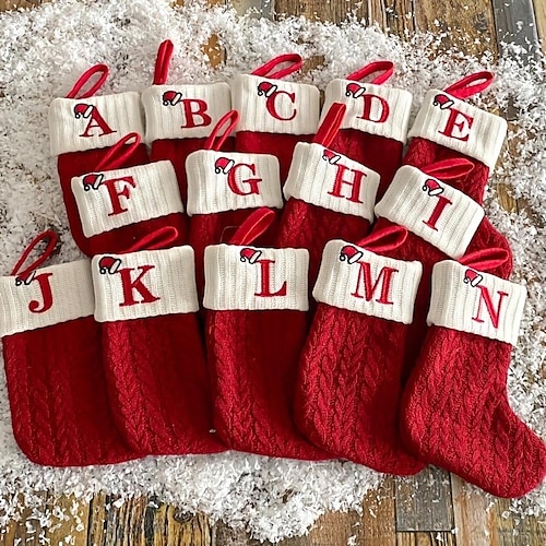 

Christmas Sock Knitting Letter Stocking Christmas Decoration