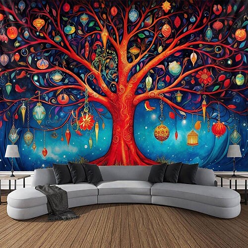 

Tapiz colgante de la vida del árbol, arte de la pared, tapiz grande, decoración mural, fotografía, telón de fondo, manta, cortina, decoración del hogar, dormitorio, sala de estar