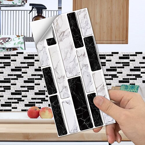 

Adesivos de azulejos removíveis para cozinha, adesivos à prova de óleo para casa, decoração de parede à prova d'água, adesivos de parede autoadesivos, espessamento de superfície brilhante