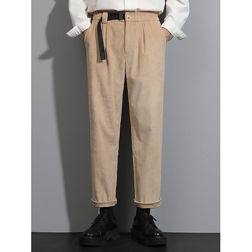 

Hombre pantalones de traje Pantalones de Pana Pantalones Pantalones de traje Bolsillo Plano Comodidad Transpirable Exterior Diario Noche Moda Casual Dunkelkaki Negro