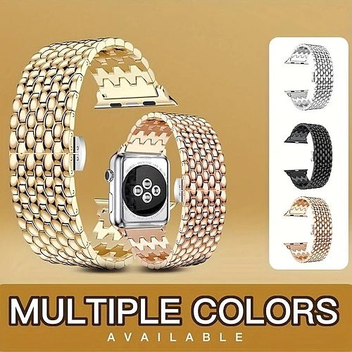 

Compatible with Apple Watch band 38mm 40mm 41mm 42mm 44mm 45mm Glitter Alloy Strap Replacement Wristband for iwatch Series Ultra 8 7 SE 6 5 4 3 2 1