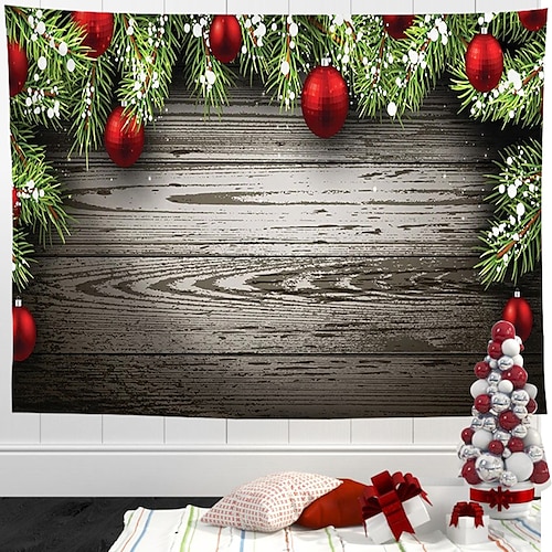 

Adornos navideños, tapiz colgante de madera, arte de pared, tapiz grande, decoración mural, fotografía, telón de fondo, manta, cortina, hogar, dormitorio, sala de estar