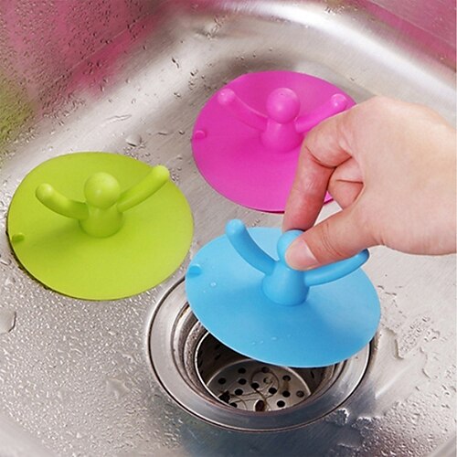 

Waterproof Sink Plug Multifuctional Kitchen Washroom Bathroom Shower Bathtub Drainage Stopper Tool Cute Water Sink