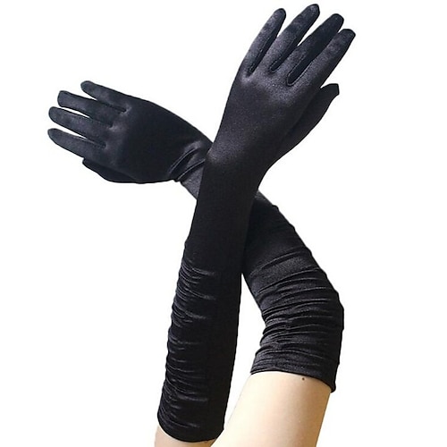 

1950s 1920s Cocktail Dress Vintage Dress Gloves Long Gloves Audrey Hepburn The Great Gatsby Women's Teen Adults' Cosplay Costume Christmas Party Prom Gloves