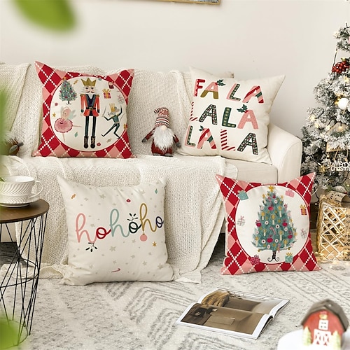 

Roter doppelseitiger Kissenbezug für Weihnachten, 1 Stück, weicher, dekorativer quadratischer Kissenbezug für Weihnachten, für Schlafzimmer, Wohnzimmer, Sofa, Couch, Stuhl