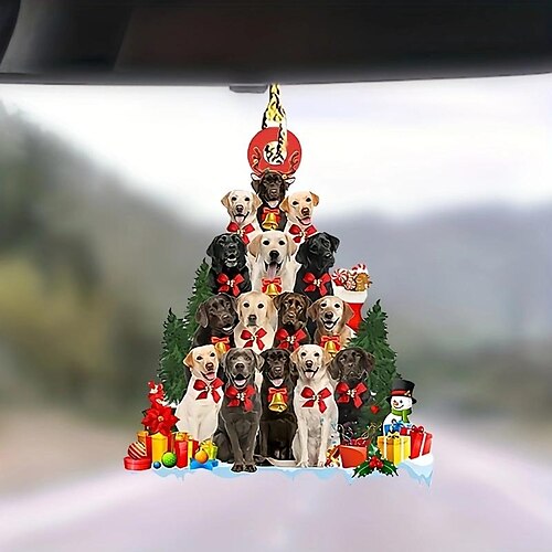 

Pendentif en acrylique d'escouade de chiens 1 pièce, accessoires de voiture, pendentif de décoration de rétroviseur intérieur, ornement d'arbre de noël, sac accessoires porte-clés