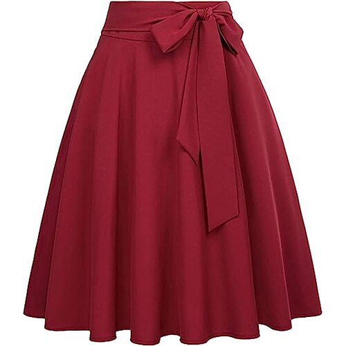 

Women's Skirt A Line Midi Amethyst Black Light Green Wine Skirts Pocket Fashion Casual Street Daily S M L