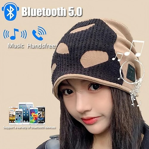 

Auriculares inalámbricos con bluetooth, gorro musical de invierno, gorro tejido cálido, auriculares deportivos recargables por usb con micrófono para teléfono móvil