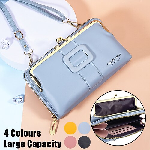 

Femme Sac bandoulière Sac d'épaule Sac de téléphone portable faux cuir Soirée Extérieur du quotidien Boucle Fermeture Grande Capacité Etanche Poids Léger Couleur unie Noir Jaune Rose Claire