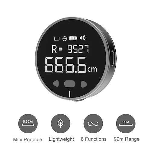 

Regla electrónica duka, regla de rueda digital, cinta métrica electrónica de distancia con pantalla LCD, instrumentos de medición de longitud digitales recargables para curva plana