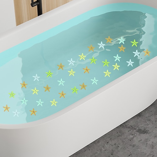 

Mur décoratif de baignoire de salle de bain en forme d'étoile de mer, 6 pièces, avec autocollants auto-adhésifs imperméables et antidérapants.