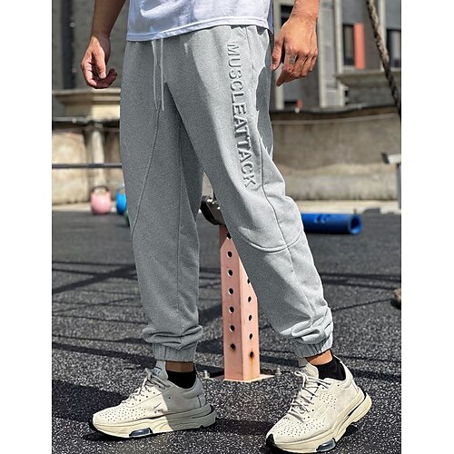 

Homme Joggings Pantalon Jogging Pantalon Jogger Poche Cordon Taille elastique Plein Confort Respirable Extérieur du quotidien Sortie Mode Décontractées Noir Gris foncé