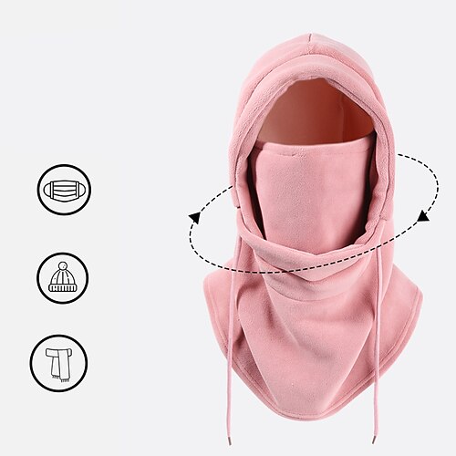 Winter Fleece Face Cover Women Men Windproof Ski Warm Snow Hood for  Motorcycling Skiing Ice Fishing Camping 