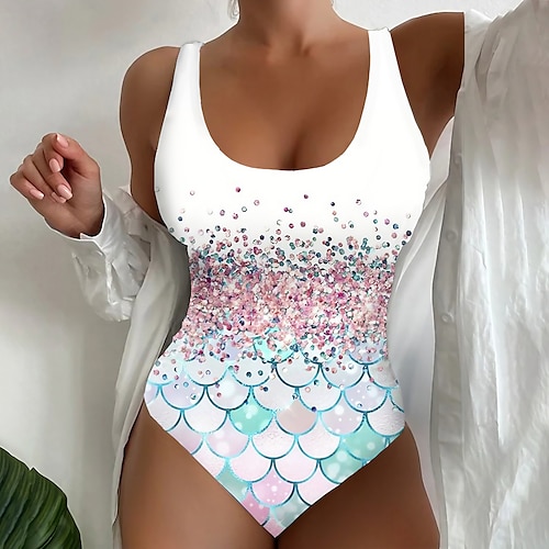 

Maillots de Bain Une pièce Maillot de bain Femme Imprimé Graphic Normal Body Maillots de bain Sportif Tenues de plage Eté