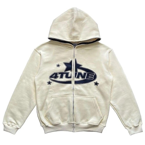 

Sweatshirt Zip Hoodie Pullover Letter Front Pocket Hoodie For Men's Women's Unisex Adults' Hot Stamping 100% Polyester Street Casual Daily