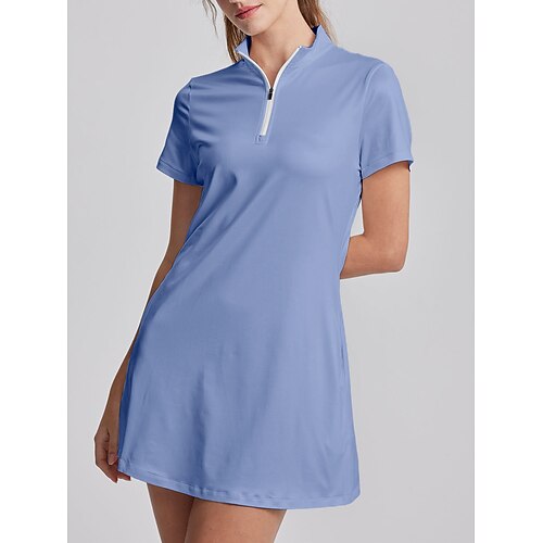 

Femme robe de golf Gris foncé Rose foncé Bleu Denim Sans Manches Protection Solaire Tenue de tennis Vêtements de golf pour femmes, tenues, vêtements