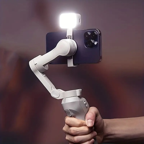 

Acessórios estabilizadores de bastão de selfie com luz de preenchimento móvel compatíveis com estabilizador dji, luz de preenchimento de bastão de selfie, vídeo e foto com luz de preenchimento LED portátil (somente luz)