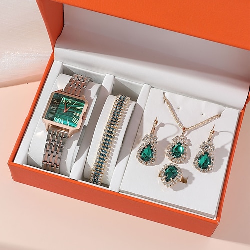 Shining Ladies Watches Gifts Set with Diamond Decorated
