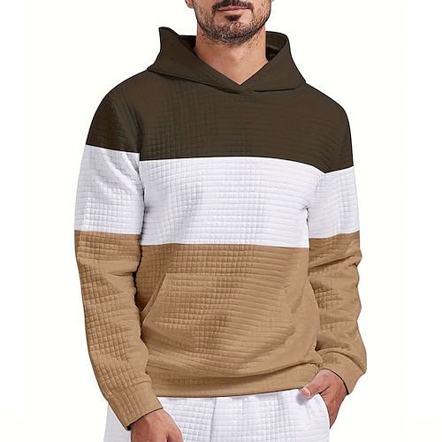 

Hombre Sudadera Amarillo Vino Caqui Con Capucha Bloque de color Retazos Bolsillo Deporte Diario Festivos Ropa de calle Fresco Casual Primavera Otoño Ropa Sudaderas con capucha Sudaderas