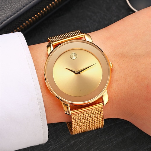 

Women Men Quartz Watch Luxury Large Dial Fashion Business Waterproof Alloy Watch