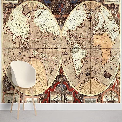 

mapa papel de parede mural navegação papel de parede revestimento de parede adesivo descascar e colar material pvc/vinil removível autoadesivo/adesivo decoração de parede necessária para sala de estar