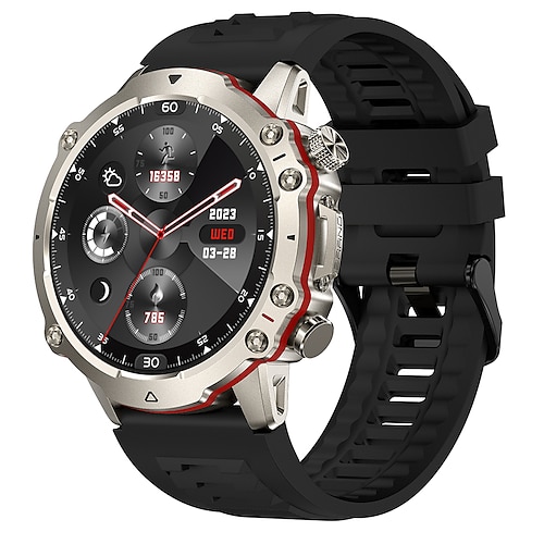 

iMosi FW09 Reloj inteligente 1.43 pulgada Smartwatch Reloj elegante Bluetooth Podómetro Recordatorio de Llamadas Seguimiento de Actividad Compatible con Android iOS Mujer Hombre Llamadas con Manos