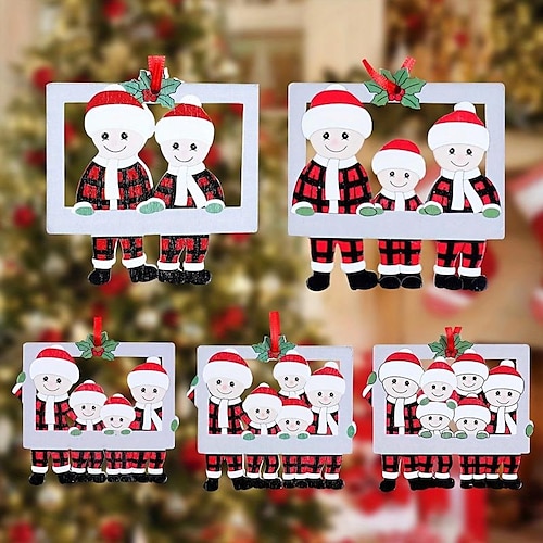 

Pendentif de noël à faire soi-même, 1 pièce, décorations personnelles et familiales de noël pour la maison 2023, ornement suspendu pour arbre de noël, nouvel an 2024
