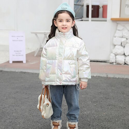 Kids Girls' Puffer Jacket Kids Puffer Jacket Active Zipper School