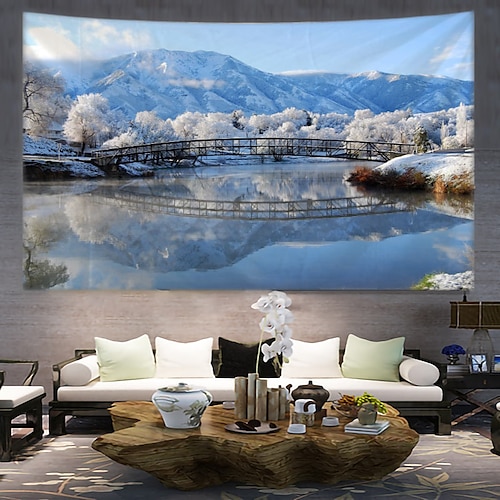 

boule de neige motif tapisserie tenture murale tapisserie mur tapis mur art décoration murale tapisserie décoration murale
