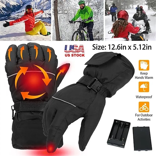 

Guantes calientes con calefacción, guantes impermeables con batería, guantes eléctricos unisex con calefacción para deportes al aire libre, ciclismo, equitación, esquí, patinaje, senderismo, caza