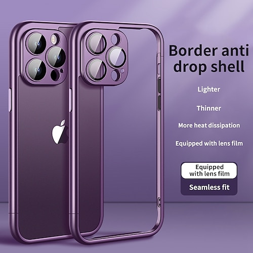

telefone Capinha Para iPhone 15 Pro Max Plus iPhone 14 13 12 Pro Max Plus Capa protetora sem moldura Destacável Protetor de lente de câmera Suporte para carregamento sem fio PC