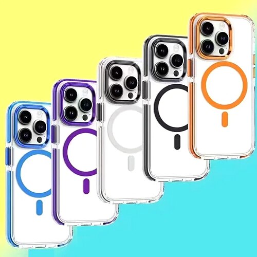 

Phone Case For iPhone 15 14 Pro Max Plus iPhone 13 12 11 Pro Max Back Cover Magnetic Adsorption With Magsafe Transparent Support Wireless Charging Non-Yellowing TPU PC