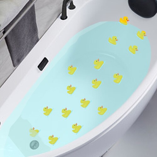 

6 pièces/ensemble mignon petit canard jaune autocollants de baignoire antidérapants pour enfants-autocollants de salle de bain amusants et sûrs pour la décoration intérieure.