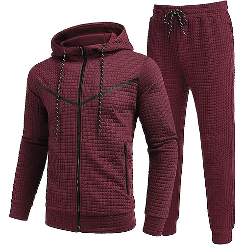 

Hombre Sudadera Tracksuit Trajes para correr Negro Blanco Vino Verde Ejército Caqui Con Capucha Plano 2 Piezas Deporte Diario Festivos Ropa de calle Fresco Casual Primavera Otoño Ropa Sudaderas con