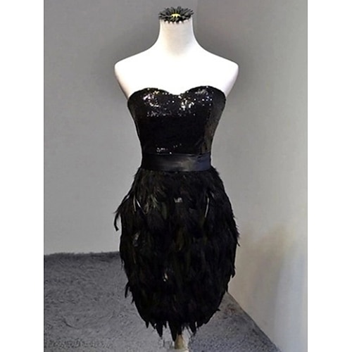 

Women's Black Swan Ballerina Dancer Performance Dancing Dress Tiered Tutu Gown Cute Party Tulle Feather Gray Black Dress