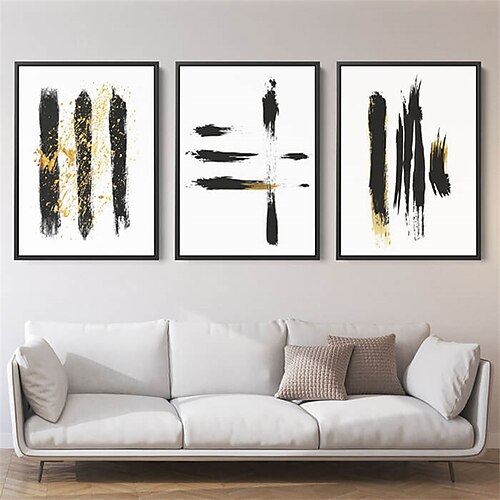 

Tela abstrata de arte de parede, impressões e pôsteres em ouro preto, imagens abstratas, pintura em tecido decorativo para sala de estar, imagens sem moldura