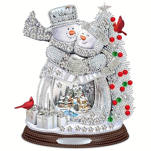 

1pc noël bricolage diamant peinture noël bonhomme de neige diamant peinture artisanat maison cadeau sans cadre