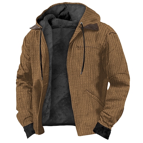 

Herren Hoodie Sweatshirt Kapuze Kapuzenshirt mit durchgehendem Reißverschluss Sherpa Linend Armeegrün Blau Braun Grau Mit Kapuze Glatt Patchwork Sport Natur Täglich Festtage Vintage Strassenmode
