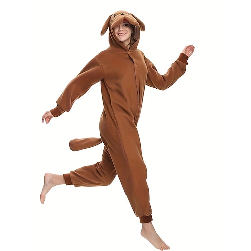 

Adulte Pyjama Kigurumi Tenues de nuit Combinaison de Pyjamas Singe Chien Animal Animal Combinaison de Pyjamas Pyjamas Déguisement drôle Polaire Térylène Cosplay Pour Homme Femme Mascarade Pyjamas