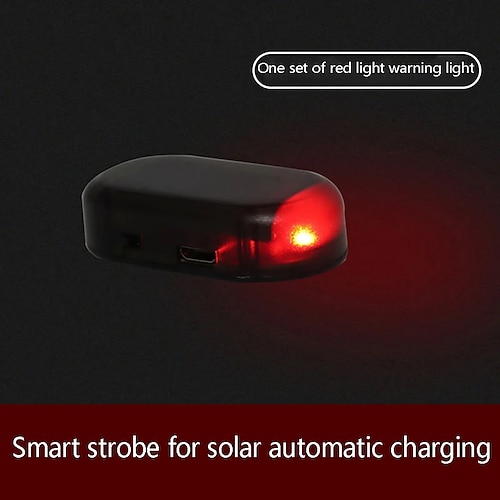 

Car Solar Anti-theft Light Simulation Warning Flashing Light Alarm Decorative Light LED Interior Induction Light