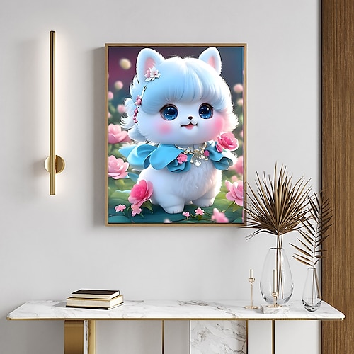 

1pc animal bricolage diamant peinture mignon chien diamant peinture artisanat maison cadeau sans cadre 30x4 0cm/12''x15.75''