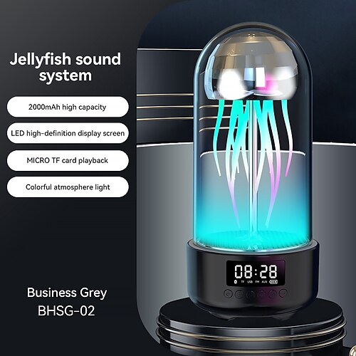 

Mini Creative Speaker Mobile Mechanical Jellyfish Bluetooth Speaker Colorful Lamp Octopus Audio Home Desktop Ornaments Gift