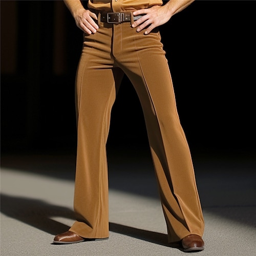 

Homme pantalon de costume Pantalon évasé Pantalon Pantalon de costume Pantalon en velours Poche avant Plein Confort Entreprise du quotidien Vacances Mode Chic et moderne Bleu Marron