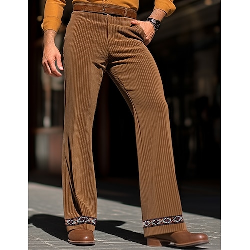 

Hombre pantalones de traje Pantalones de Pana Pantalones acampanados Pantalones Pantalones de traje Retazos Bolsillo Retazos Comodidad Transpirable Exterior Diario Noche Moda Casual Blanco Azul Oscuro