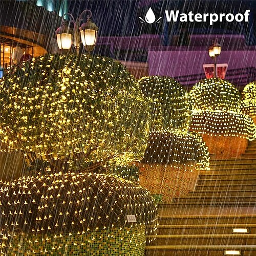 

Luz solar led ao ar livre 1.5x1.5m 32m 46m luzes à prova dwaterproof água painel solar net guirlanda jardim fada gramado rua decoração lâmpada