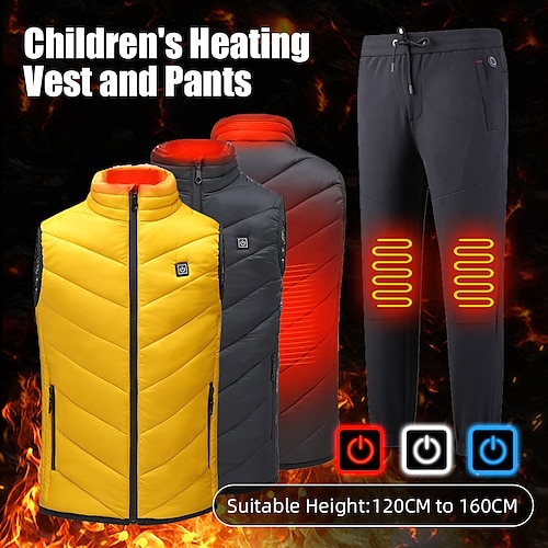 

gilet chauffant pour enfants manteau et pantalon chauffants pour garçons gilet thermique électrique usb pour filles gilet chauffant hiver extérieur veste chauffante pour enfants