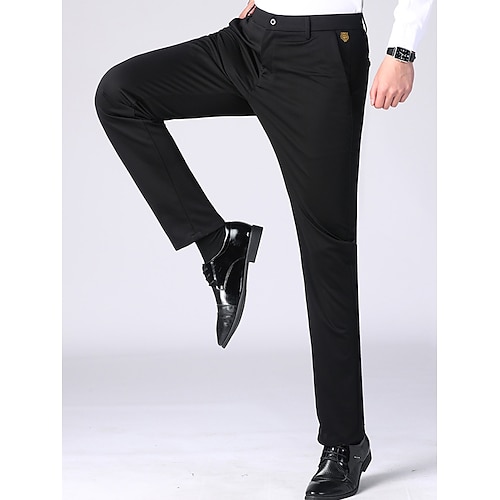 

Homme pantalon de costume Pantalon Pantalon de costume Poche Plein Confort Respirable Extérieur du quotidien Sortie Mode Décontractées Noir Gris Clair