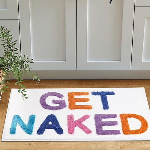 

Get Naked Rug Mat Water Absorbent Tufted Floor Mat Entry Door Mat Household Flocking Foot Mat Bathroom Anti Non Slip Bathroom Mat