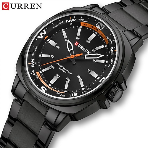 

CURREN Hombre Relojes de cuarzo minimalista Moda Negocios Reloj de Muñeca IMPERMEABLE Decoración Acero Reloj